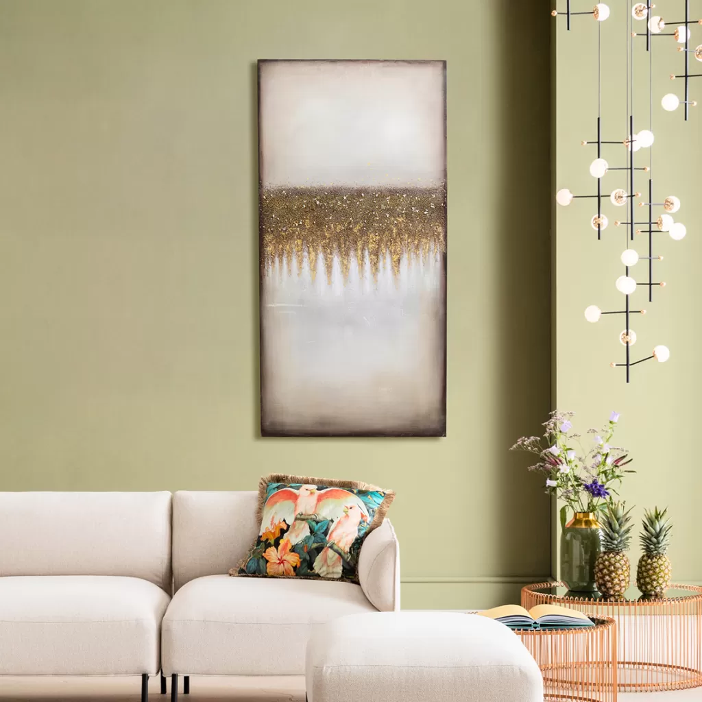 Taulut>KARE Design Abstract Fields Akryylimaalaus, Taulu 100x200cm