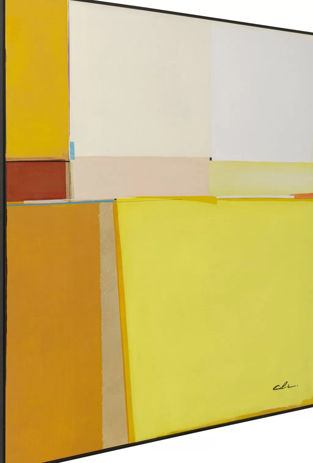 Taulut>KARE Design Abstract Shapes Kehystetty Taulu, Keltainen 113x113cm