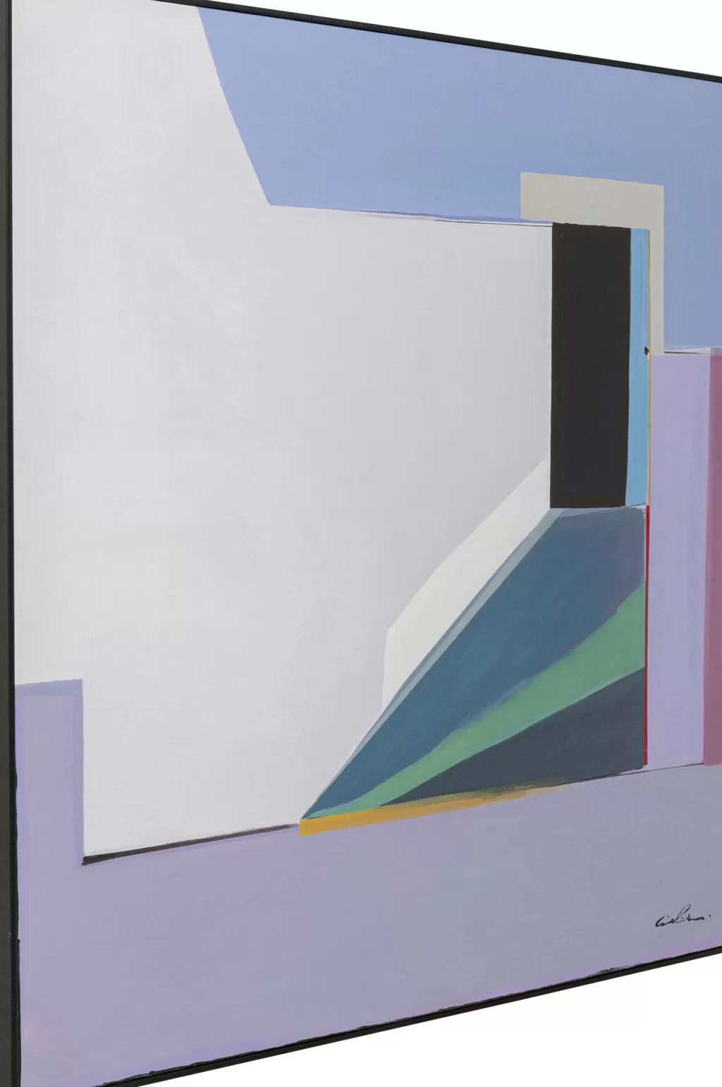 Taulut>KARE Design Abstract Shapes Kehystetty Taulu, Liila 113x113cm