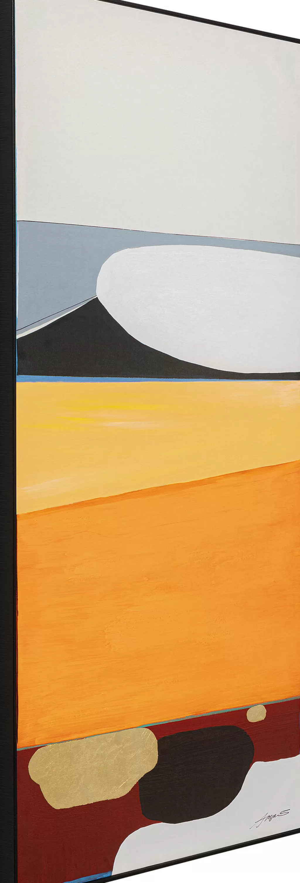 Taulut>KARE Design Abstract Shapes Kehystetty Taulu, Oranssi 73x143cm