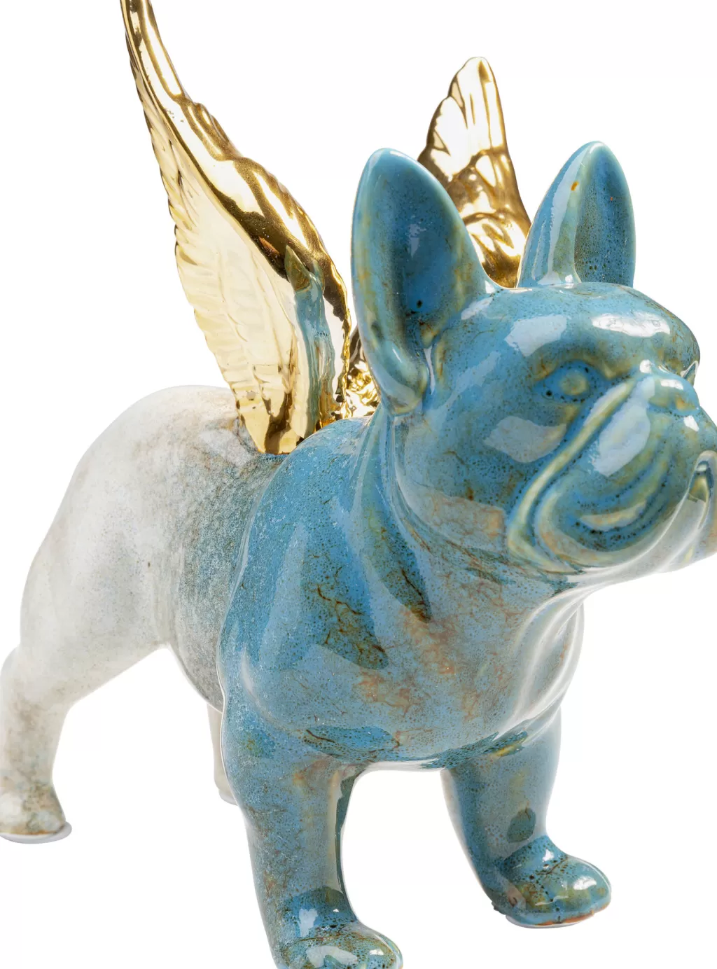 Koriste-Esineet>KARE Design Angel Wings Dog - Enkelikoira Koriste-esine, Vihreä Ja Sininen 2-setti