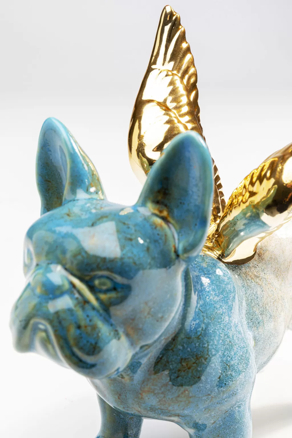 Koriste-Esineet>KARE Design Angel Wings Dog - Enkelikoira Koriste-esine, Vihreä Ja Sininen 2-setti