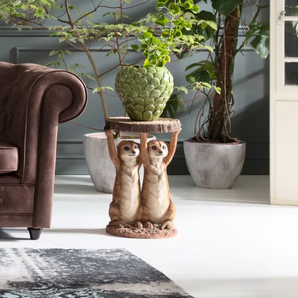 Sohvapöydät | Olohuone>KARE Design Animal Meerkat Sisters Sivupöytä Ø33cm