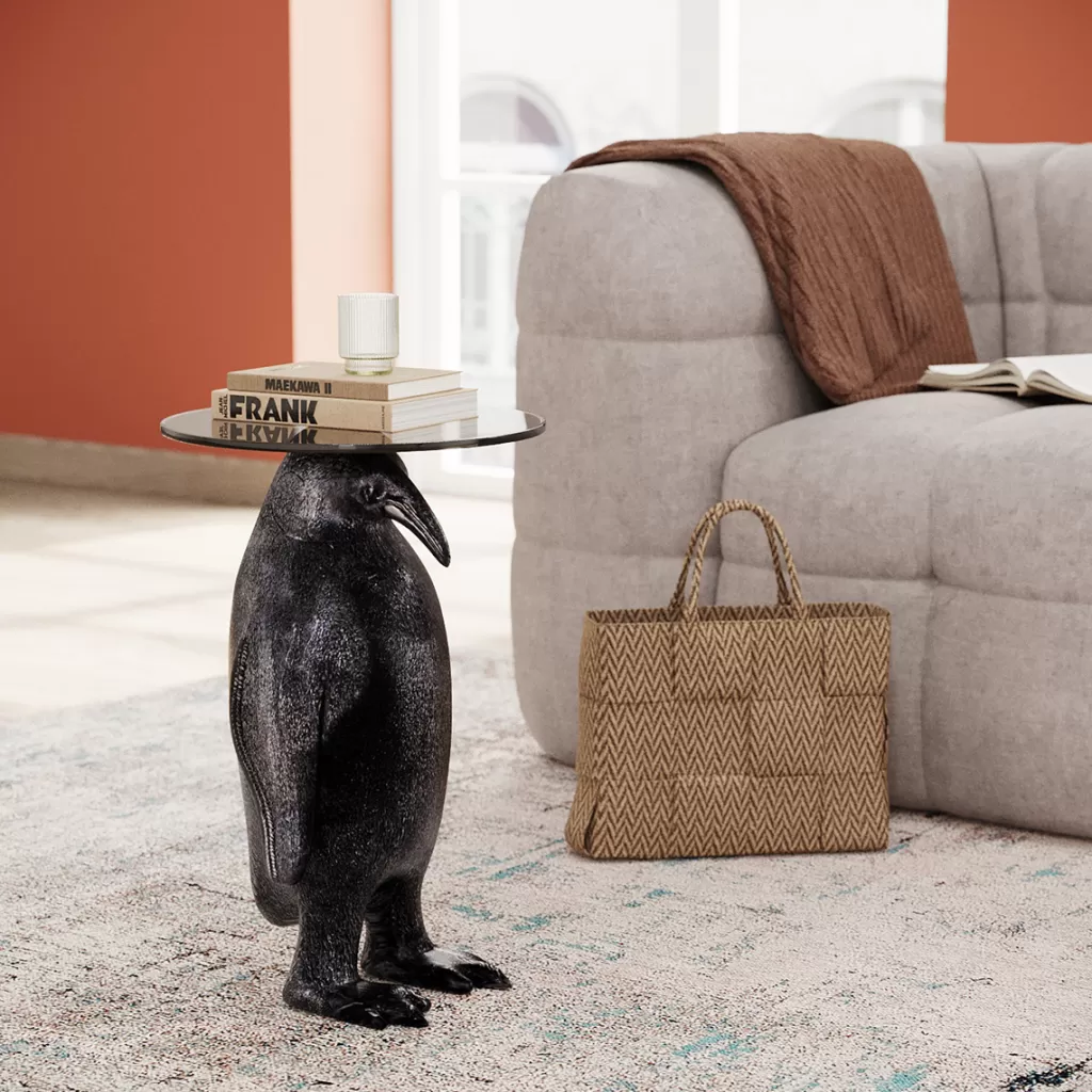 Sohvapöydät | Olohuone>KARE Design Animal Ms Penguin Sivupöytä Ø32cm