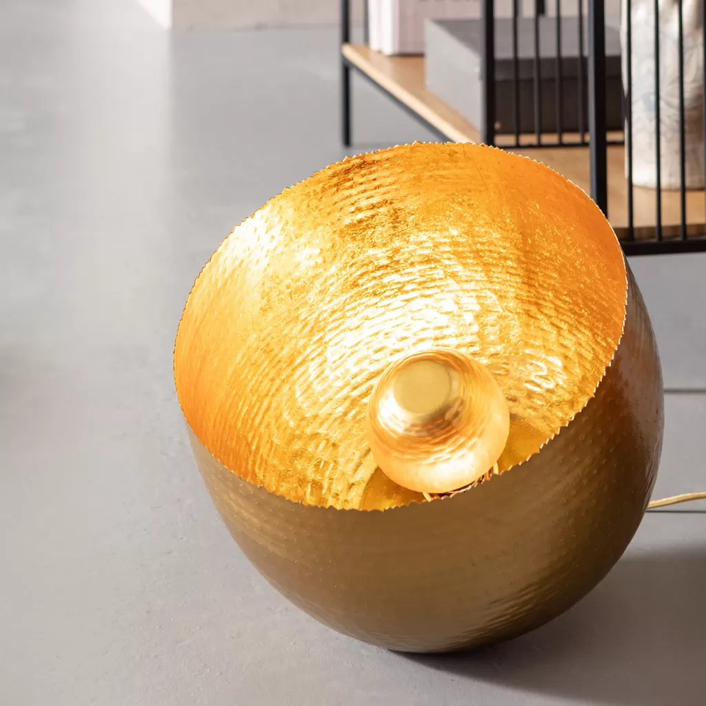 Pöytävalaisimet>KARE Design Apollon Gold Lattiavalaisin, Kulta Ø35cm