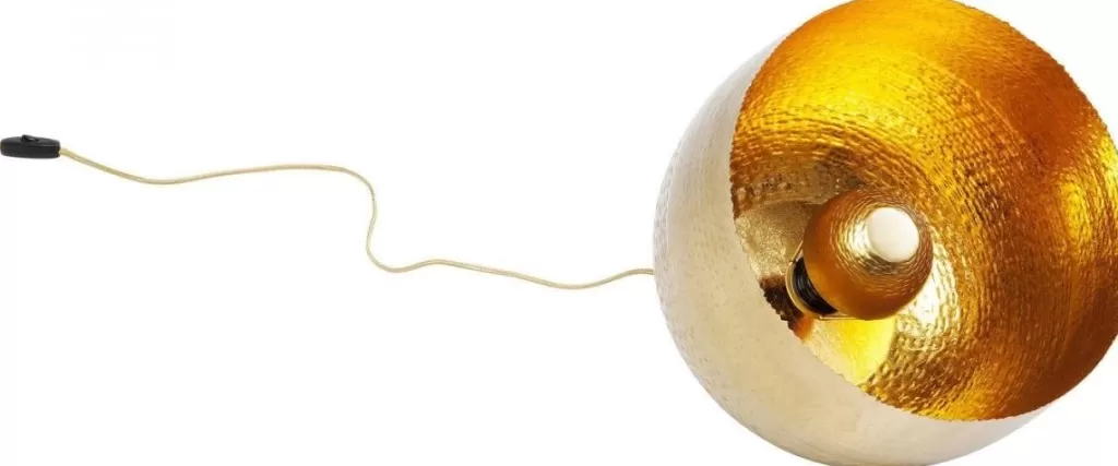 Pöytävalaisimet>KARE Design Apollon Gold Lattiavalaisin, Kulta Ø35cm