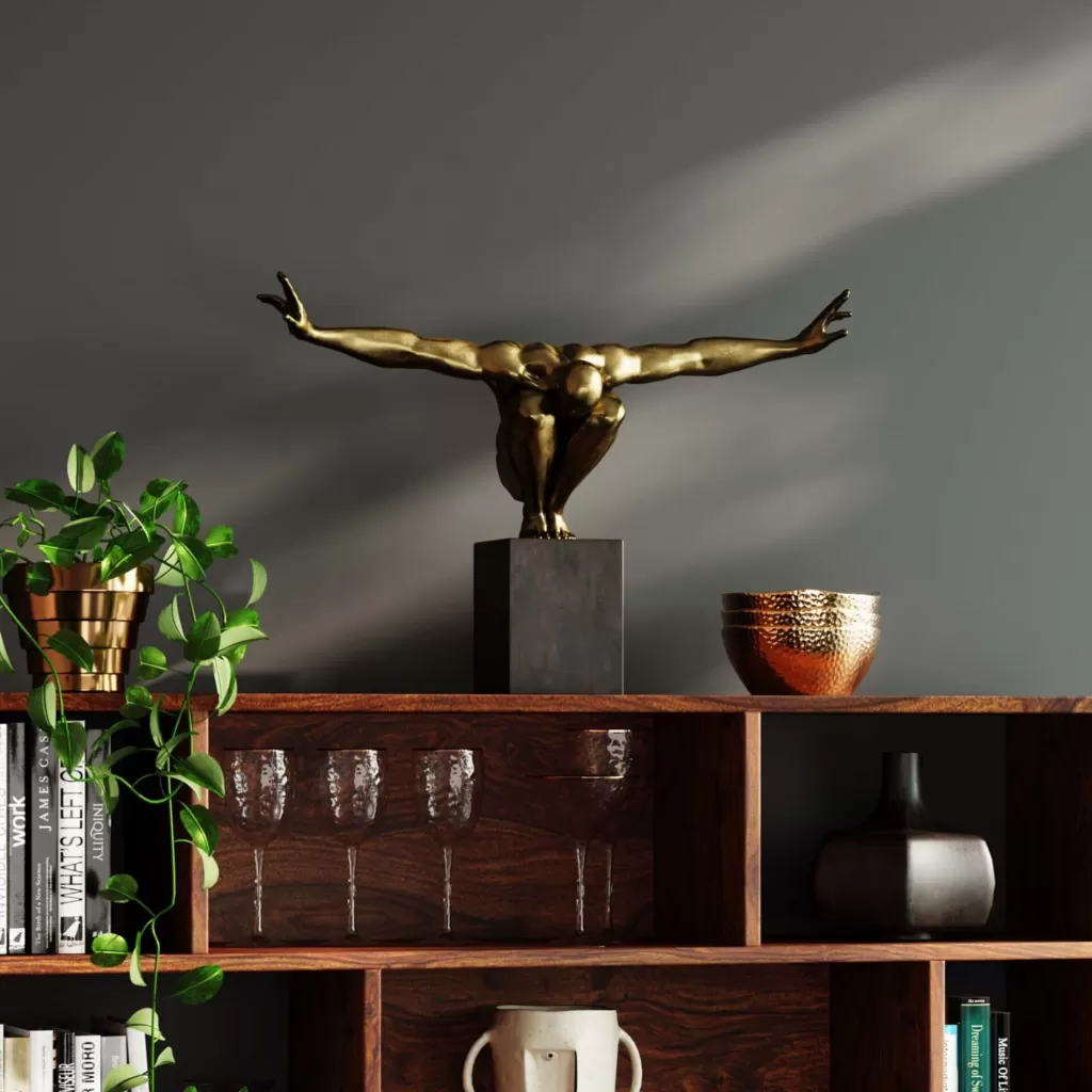 Koriste-Esineet>KARE Design Athlet Bronze Koriste-esine, Figuuri 75cm