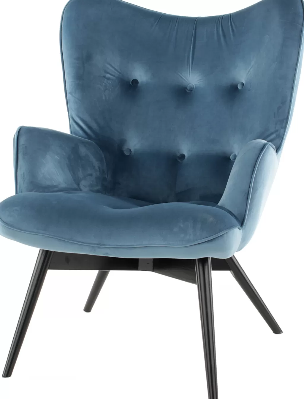 Olohuone | Nojatuolit>KARE Design Black Vicky Velvet Nojatuoli Sinivihreä