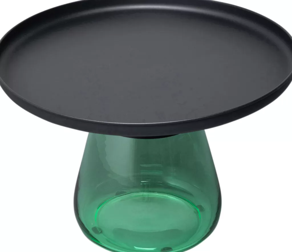 Sohvapöydät | Olohuone>KARE Design Bottiglia Sivupöytä, Vihreä/musta Ø 60cm