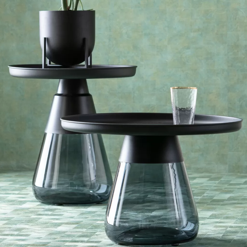 Sohvapöydät | Olohuone>KARE Design Bottiglia Smoke Sivupöytä, MustaØ50cm