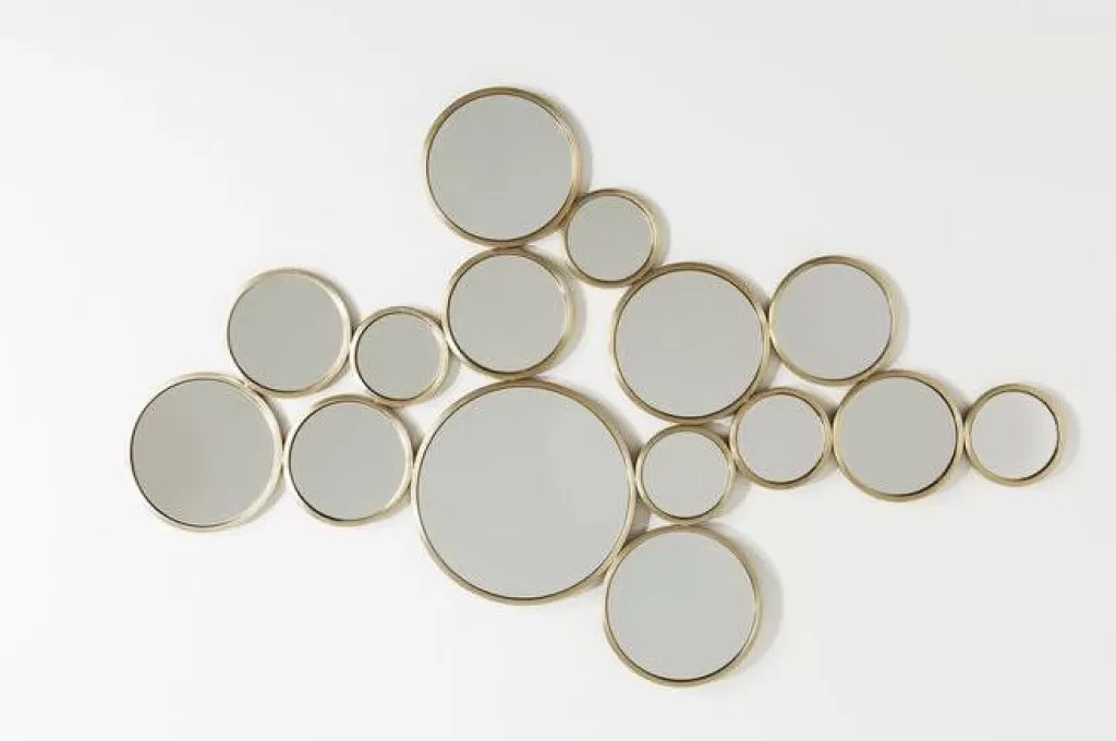 Peilit>KARE Design Bubbles Seinäpeili, Messinki 138x93cm