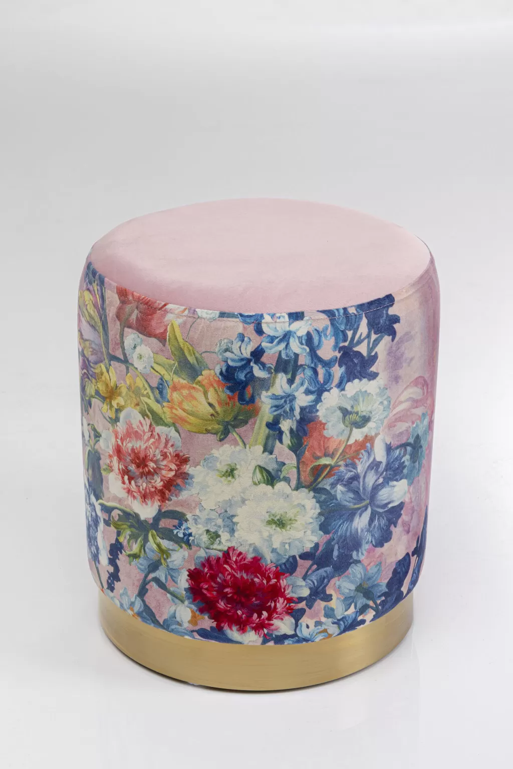 Rahit Ja Jakkarat>KARE Design Cherry Flower Kukat Roosa Jakkara, Palli, Messinki Ø32cm