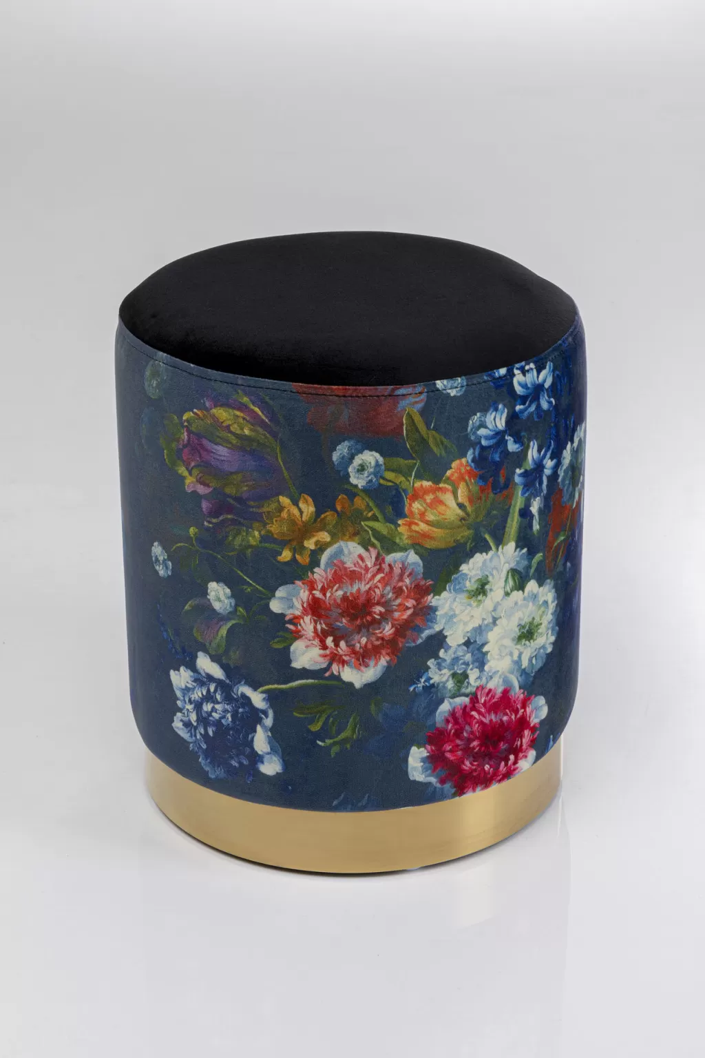 Rahit Ja Jakkarat>KARE Design Cherry Flower Musta Jakkara, Palli, Messinki Ø32cm