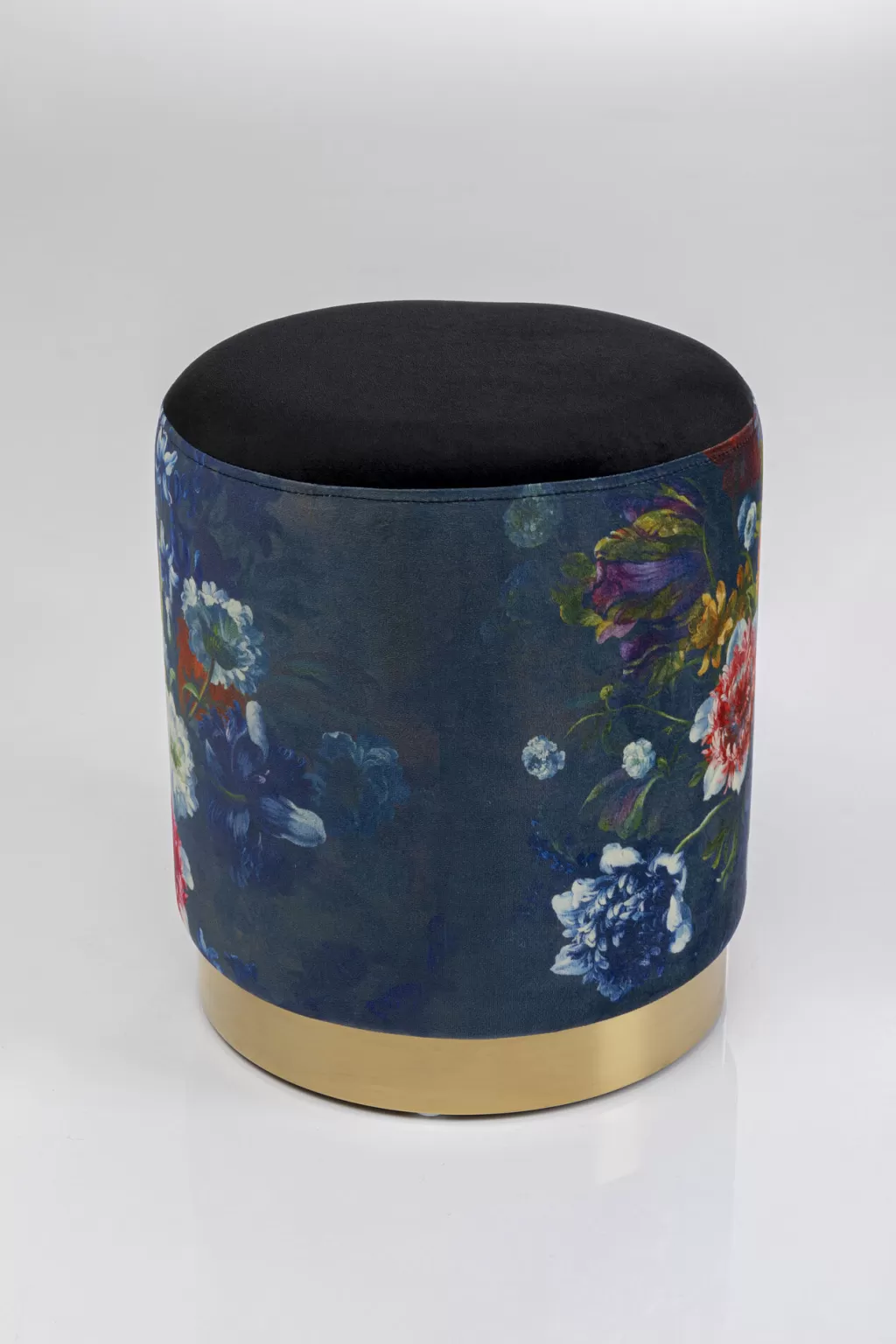 Rahit Ja Jakkarat>KARE Design Cherry Flower Musta Jakkara, Palli, Messinki Ø32cm