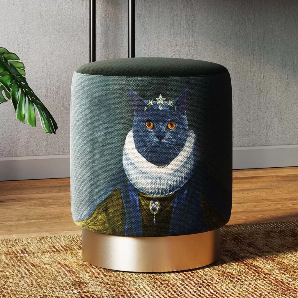 Rahit Ja Jakkarat>KARE Design Cherry Mr. Cat Rahi, Jakkara, Messinki Ø32cm
