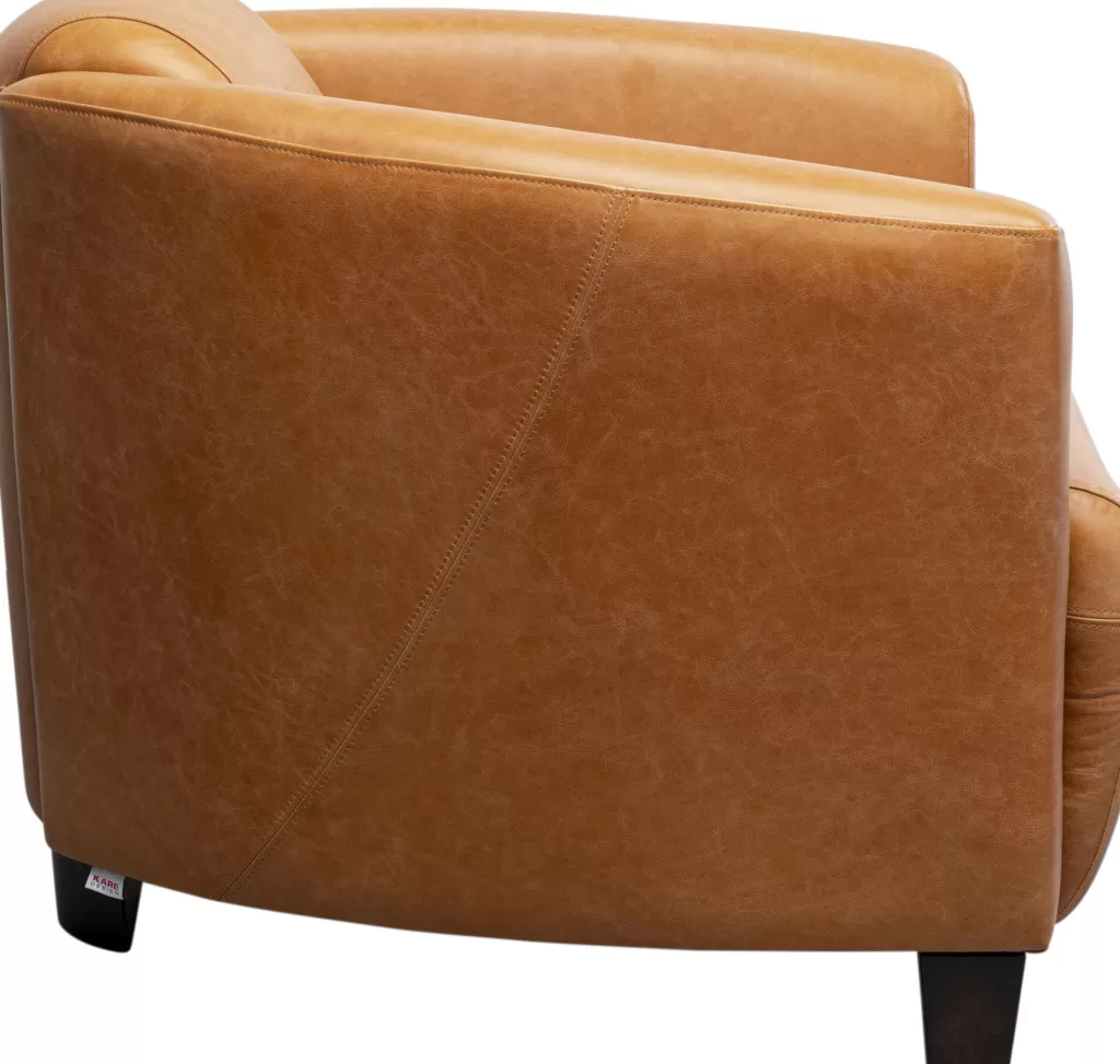 Nojatuolit>KARE Design Cigar Lounge Nojatuoli Nahkaa, Vaalean Ruskea