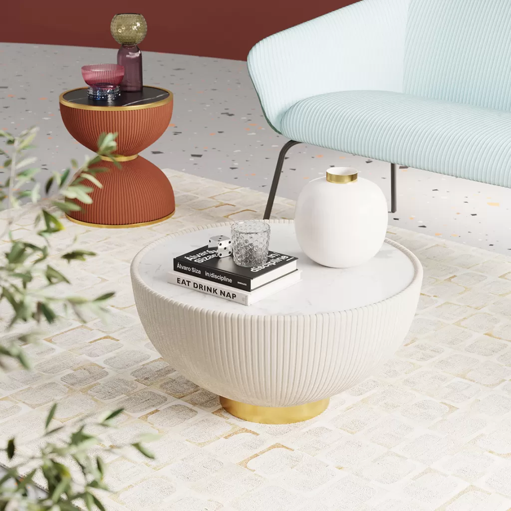 Sohvapöydät>KARE Design Coffee Table Endless Vegas White Ø71cm