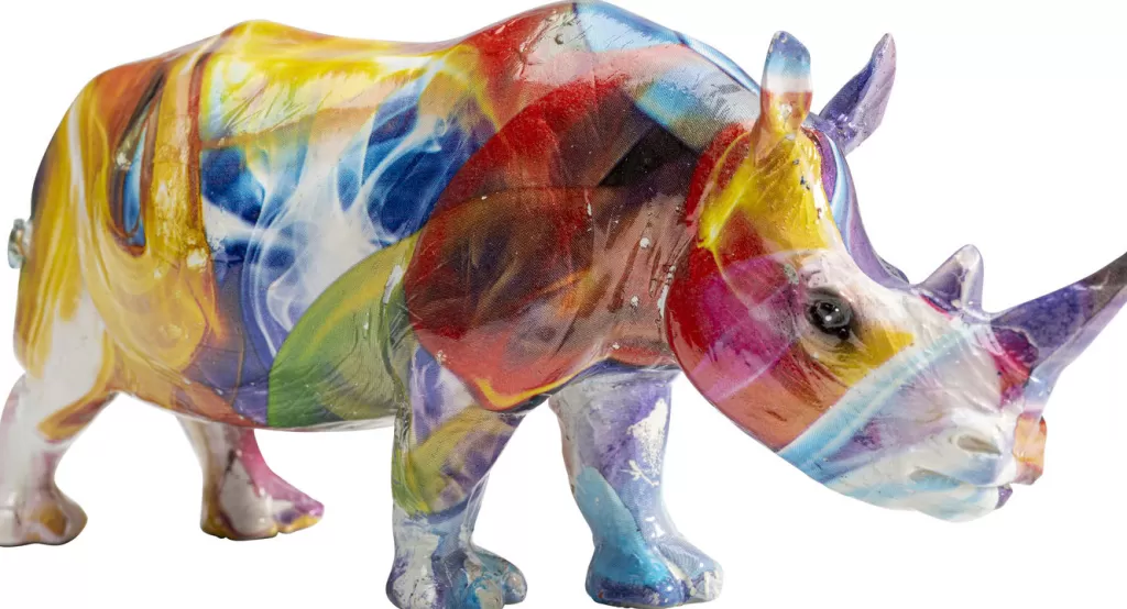 Koriste-Esineet>KARE Design Colored Rhino Sarvikuono Koriste-eisine 17cm