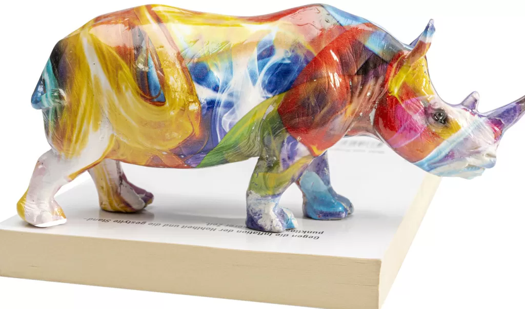 Koriste-Esineet>KARE Design Colored Rhino Sarvikuono Koriste-eisine 17cm