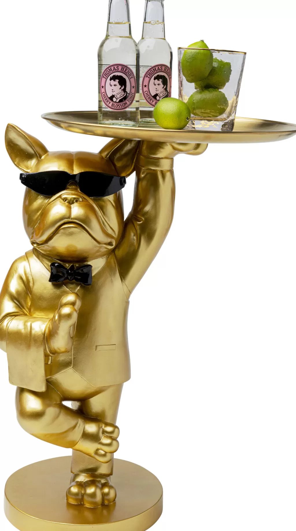 Sohvapöydät | Olohuone>KARE Design Cool Bulldog Sivupöytä, Tarjotin, Kulta 34x55cm