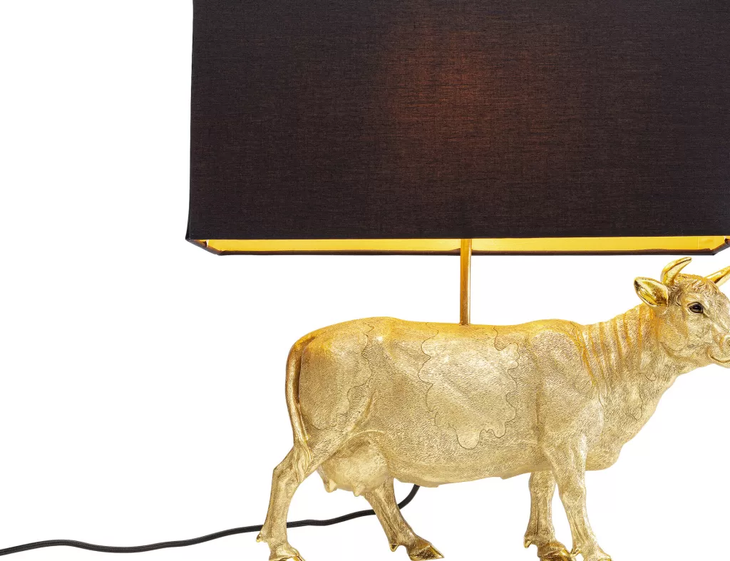 Pöytävalaisimet>KARE Design Cow Gold Lehmäpöytävalaisin, Kulta 52cm