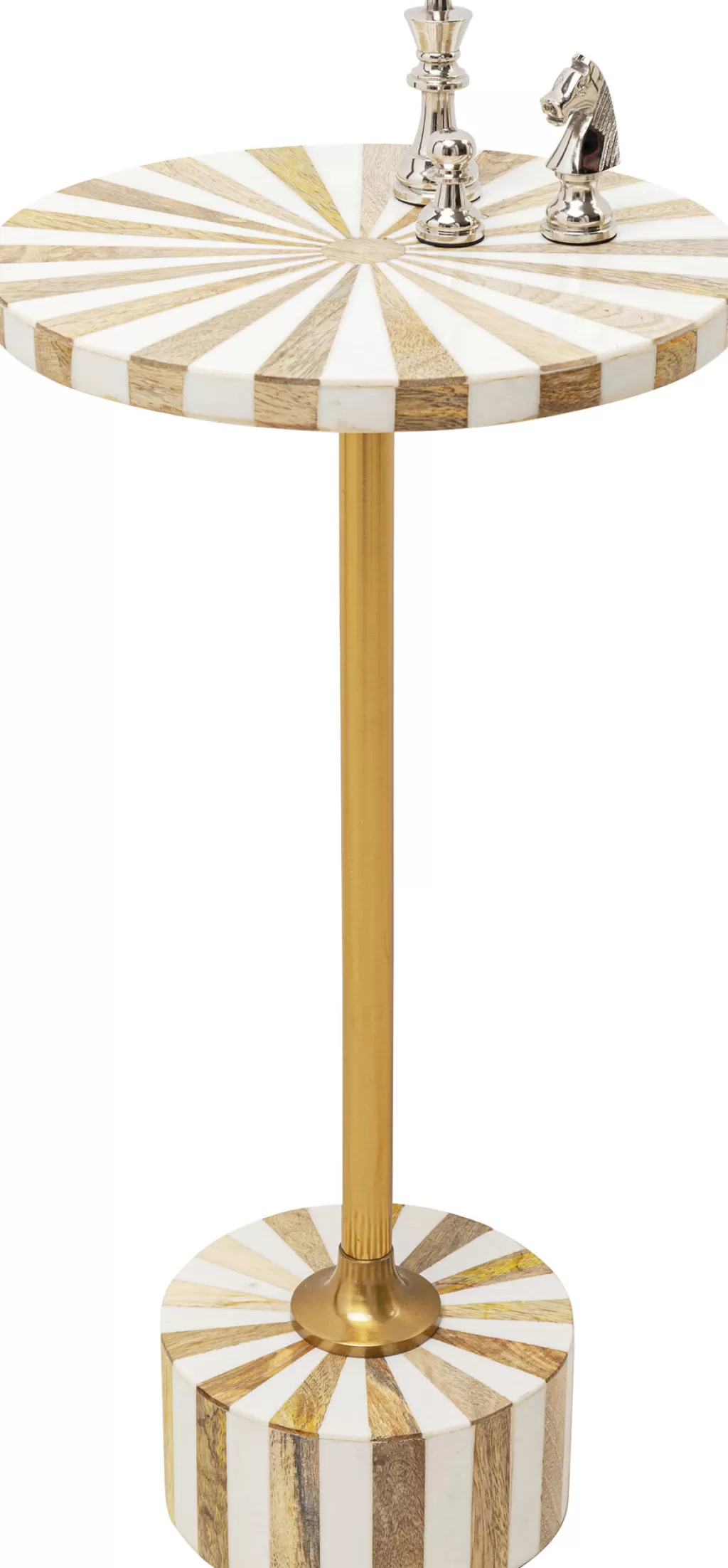 Sohvapöydät>KARE Design Domero Cirque Sivupöytä - Kulta, Valkoinen Ø25cm
