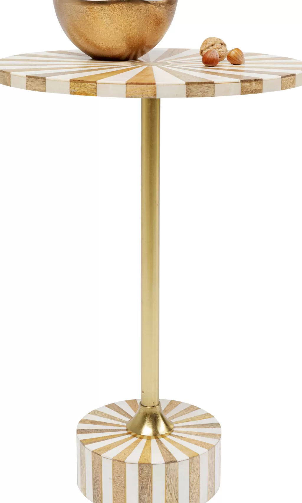 Sohvapöydät | Olohuone>KARE Design Domero Cirque Sivupöytä, Kulta-valkoinen Ø40cm
