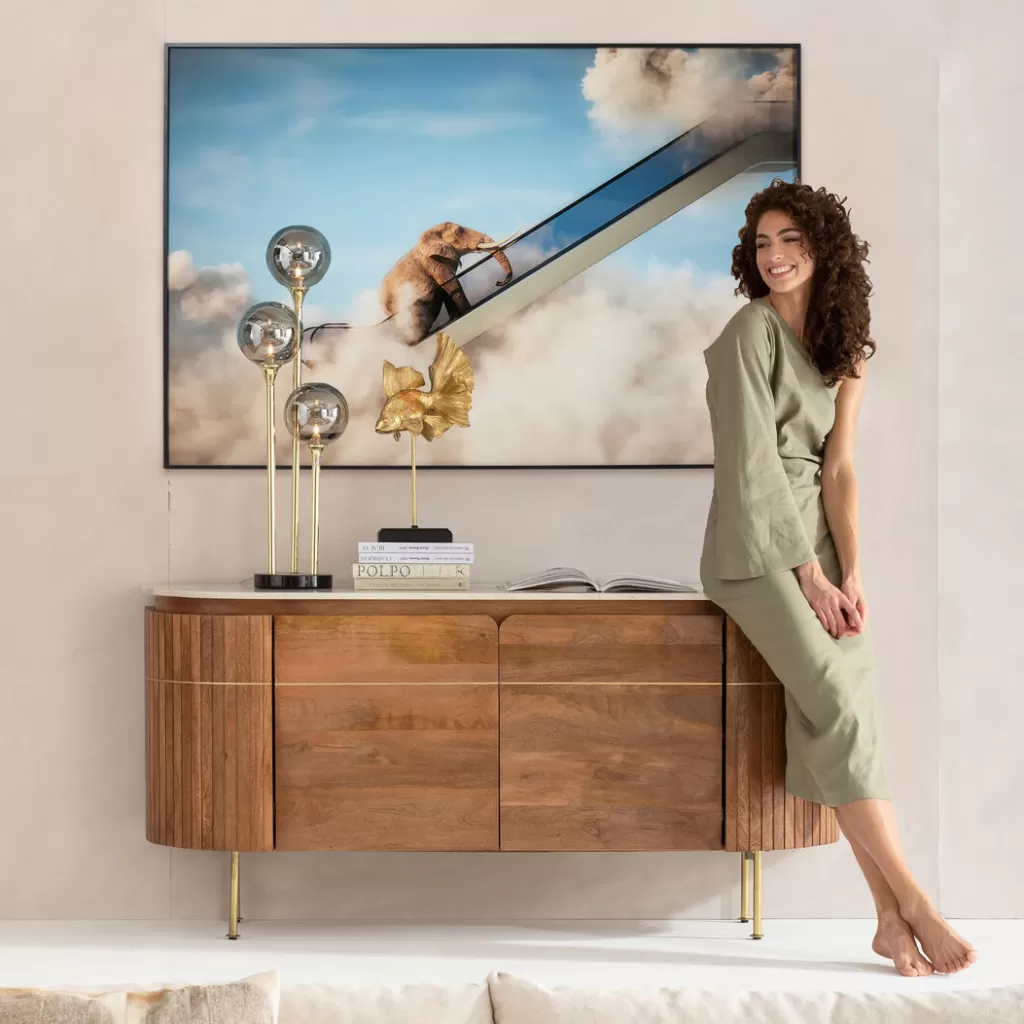 Taulut>KARE Design Elephant In The Sky Elefantti Kehystetty Taulu 150x100cm