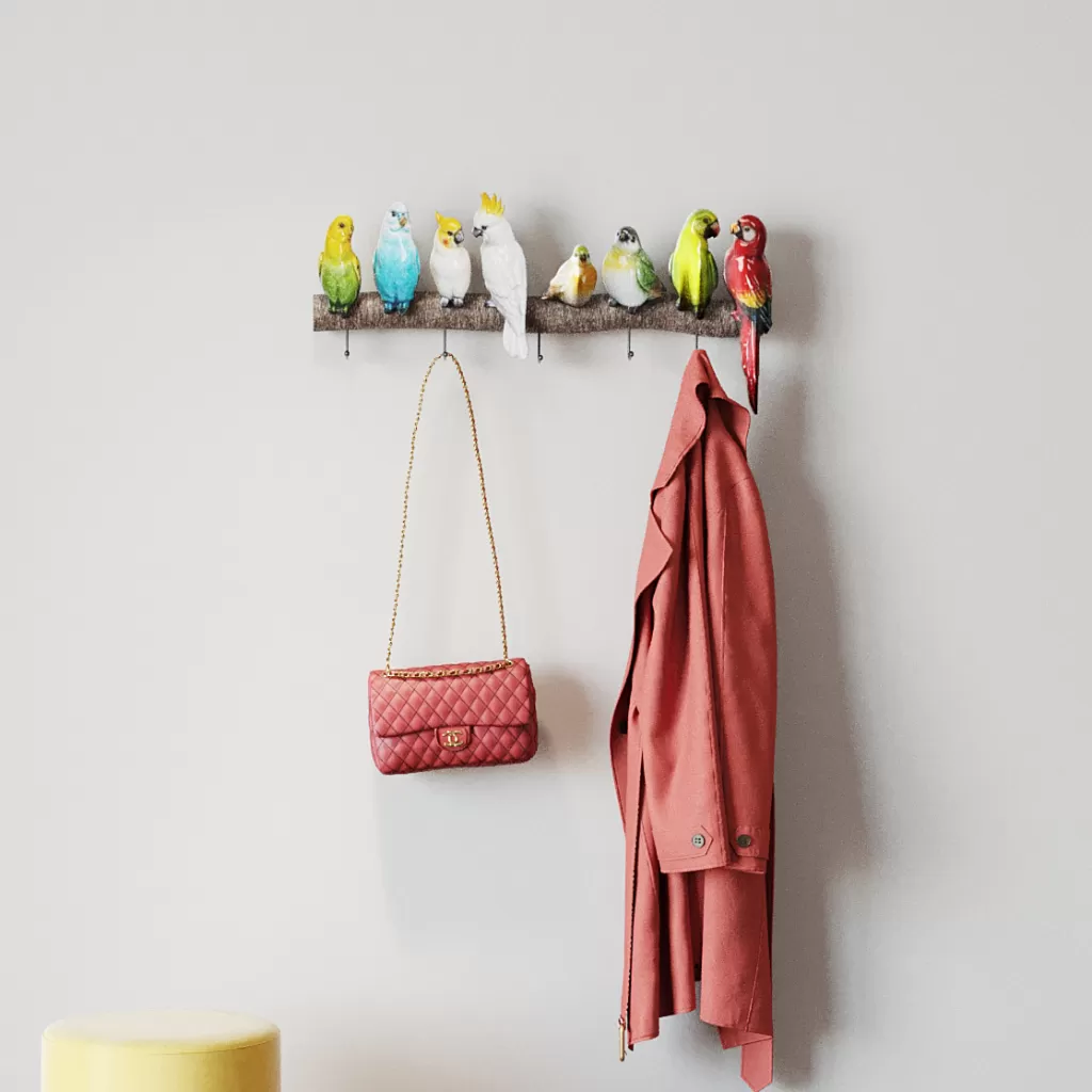 Seinänaulakot>KARE Design Exotic Birds Vaatenaulakko