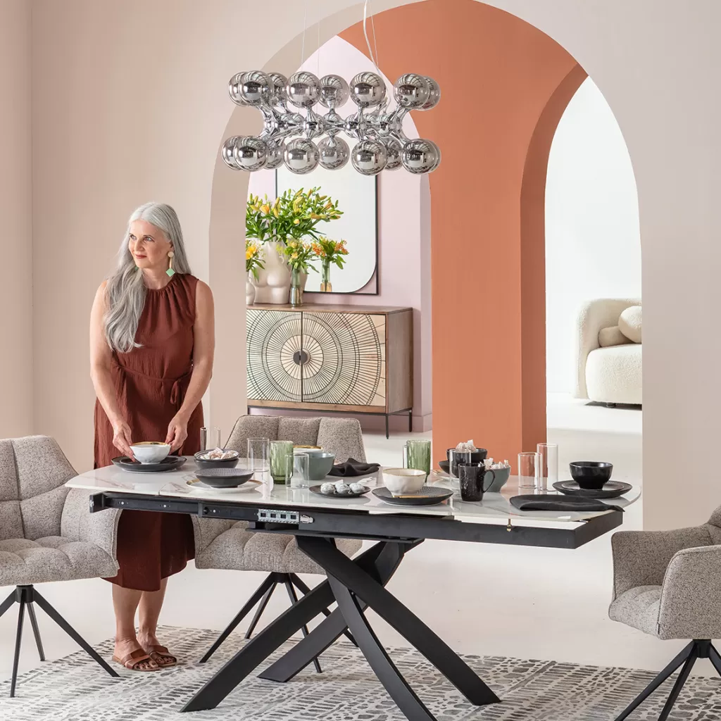 Pöydät>KARE Design Extension Table Twist Onyx 120(30+30)x90cm