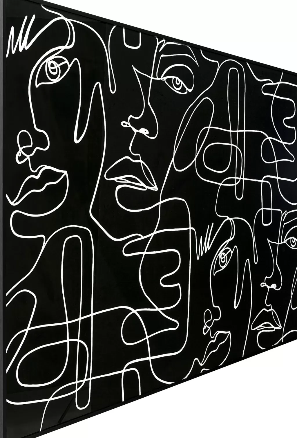 Taulut>KARE Design Faccia Arte Drawing Kasot Kehystetty Taulu Musta 150x100cm