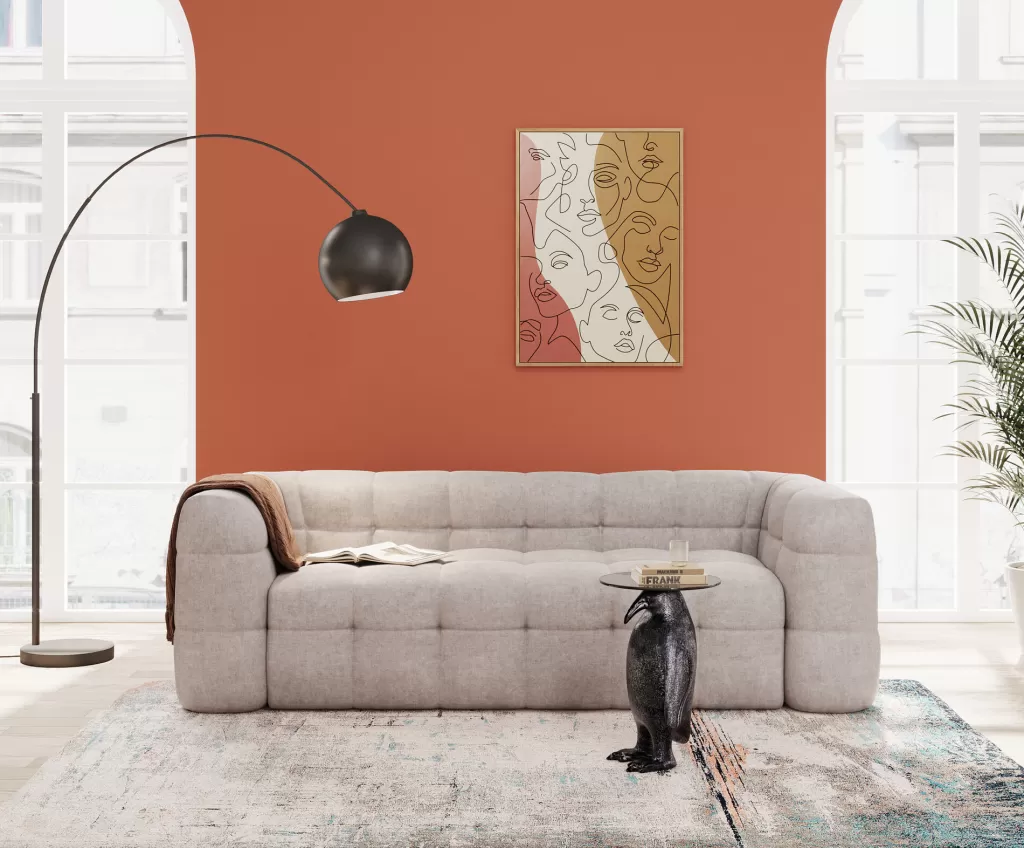 Taulut>KARE Design Faccia Arte Tri Colore Kasvot Kehystetty Taulu 90x120cm