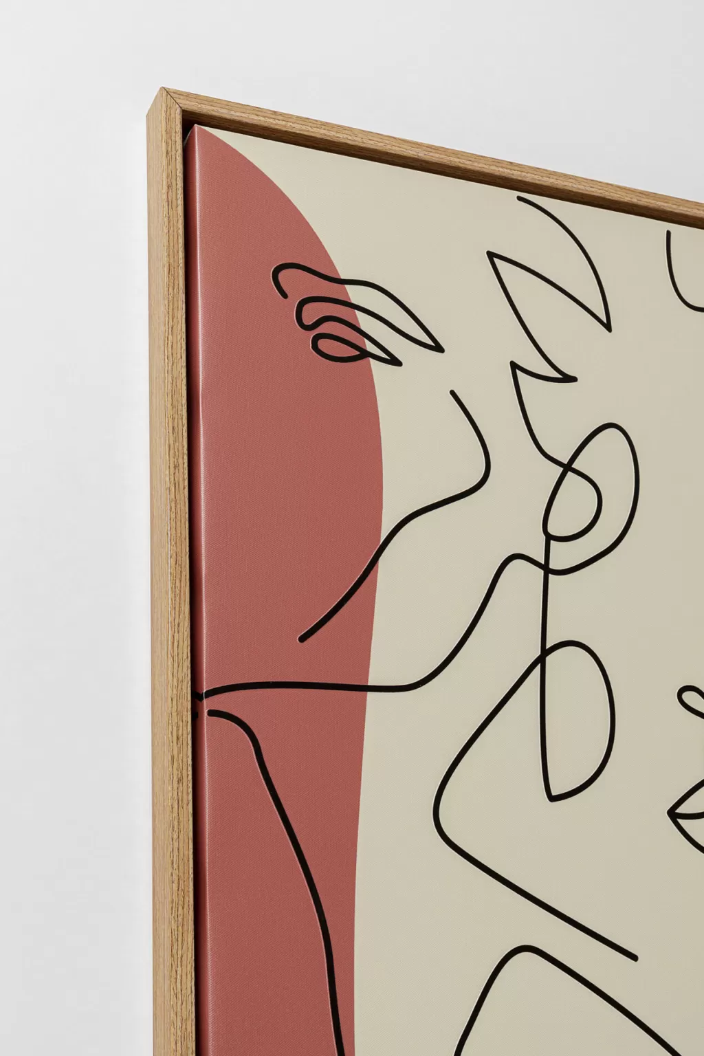 Taulut>KARE Design Faccia Arte Tri Colore Kasvot Kehystetty Taulu 90x120cm