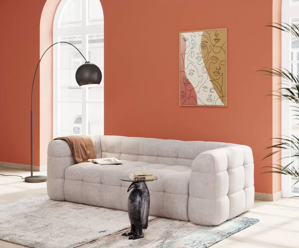 Taulut>KARE Design Faccia Arte Tri Colore Kasvot Kehystetty Taulu 90x120cm