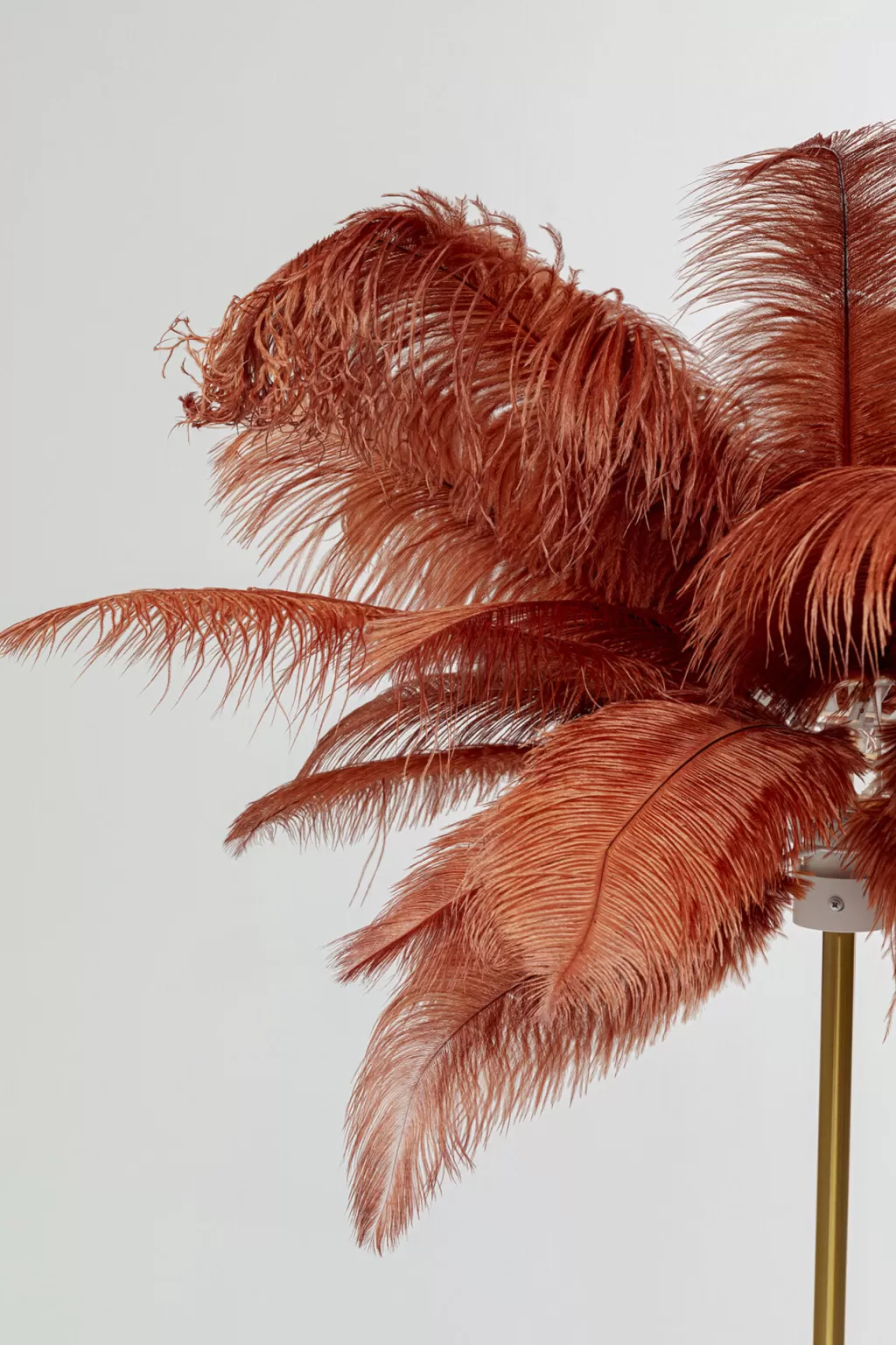 Lattiavalaisimet>KARE Design Feather Palm, Sulat Lattiavalaisin, Ruosteenpunainen, 165cm