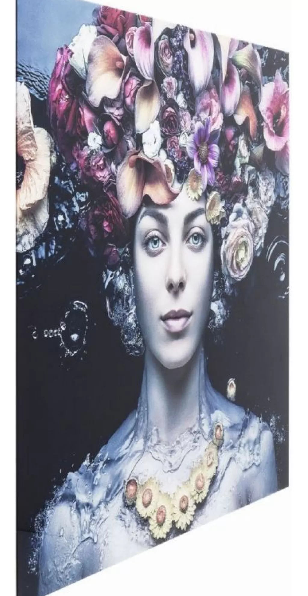 Taulut>KARE Design Flower Art Lady Lasitaulu 80x80cm