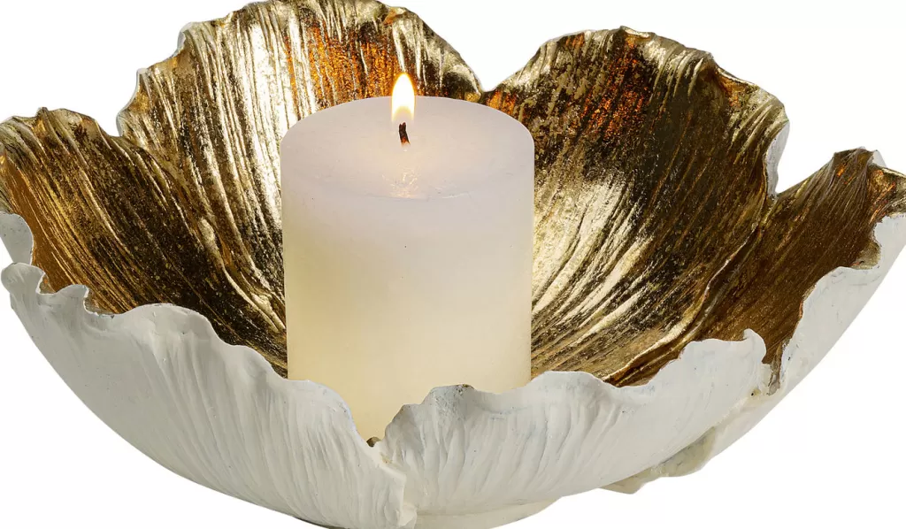 Kulhot>KARE Design Flower Bloom Deco Kulho, Kerma/kulta Ø25cm