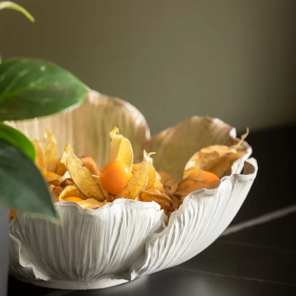 Kulhot>KARE Design Flower Bloom Deco Kulko, Kerma/kulta Ø20cm