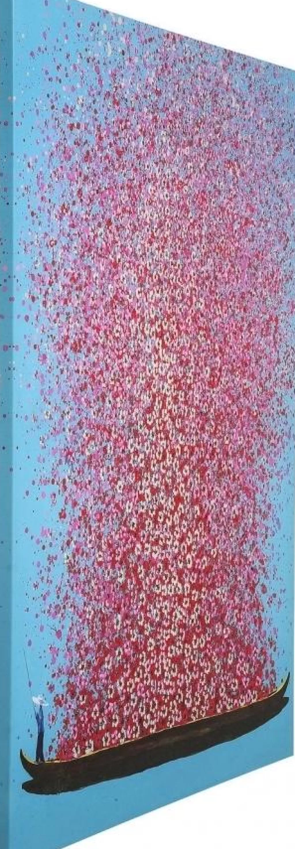 Taulut>KARE Design Flower Boat Taulu Sininen/pinkki 120x160cm