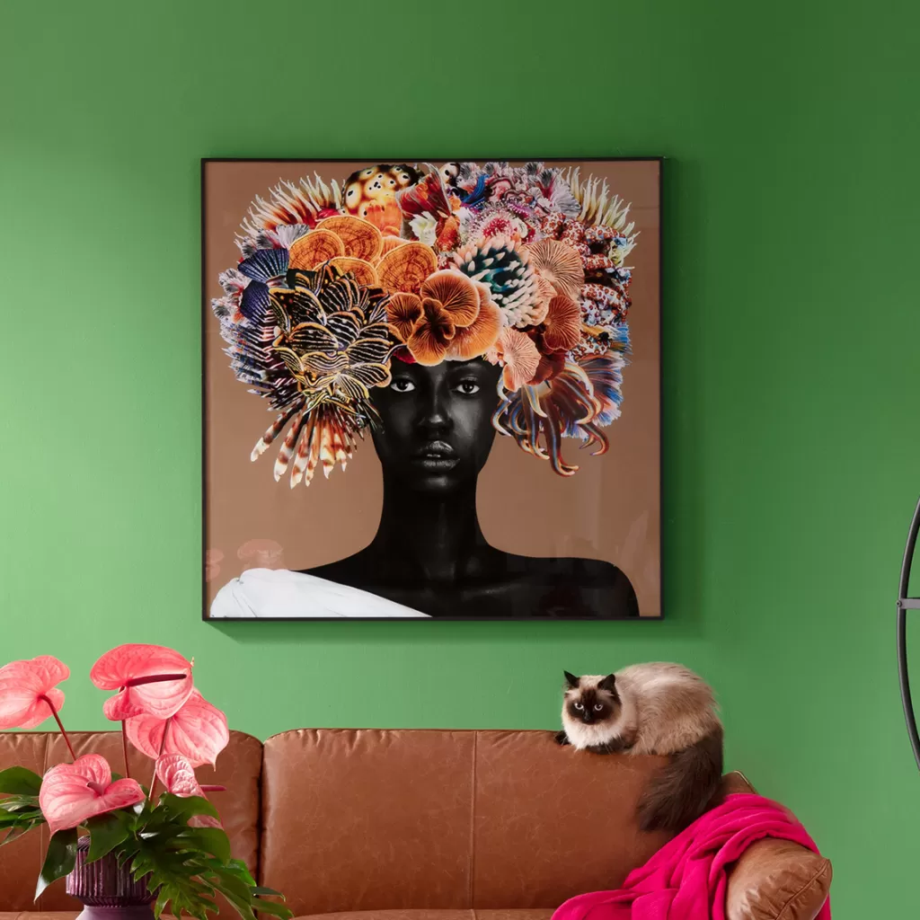 Taulut>KARE Design Flower Hair Kukka Hiukset 120x120cm