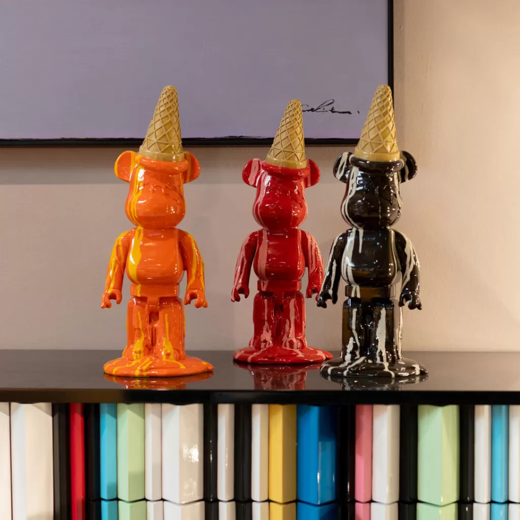 Koriste-Esineet>KARE Design Gelato Bear Jäätelö Karhu Koriste-esine, Musta 40cm
