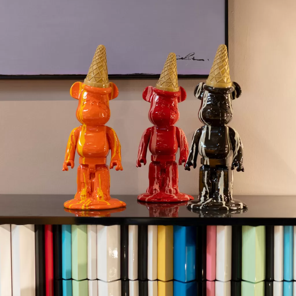 Koriste-Esineet>KARE Design Gelato Bear Jäätelö Karhu Koriste-esine, Oranssi 40cm