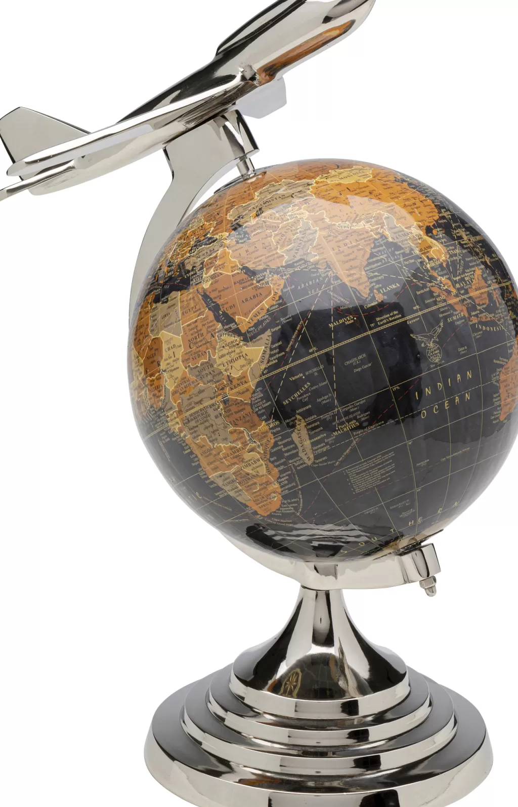 Koriste-Esineet>KARE Design Globe Top Plane, Maapallo Ja Lentokone Koriste-esine,