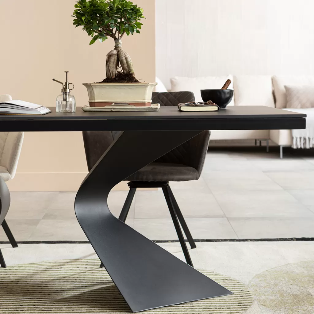 Pöydät>KARE Design Gloria Black Pöytä - Keraaminen Pöytälevy, Musta 200x100cm