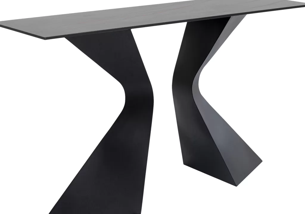 Konsolipöydät Ja Sivupöydät>KARE Design Gloria Konsolipöytä - Musta, Keraaminen Taso 140x81cm