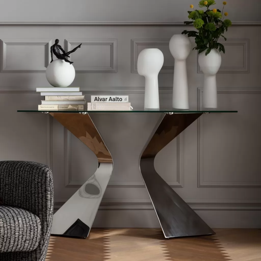 Konsolipöydät Ja Sivupöydät>KARE Design Gloria Konsolipöytä, Kromi