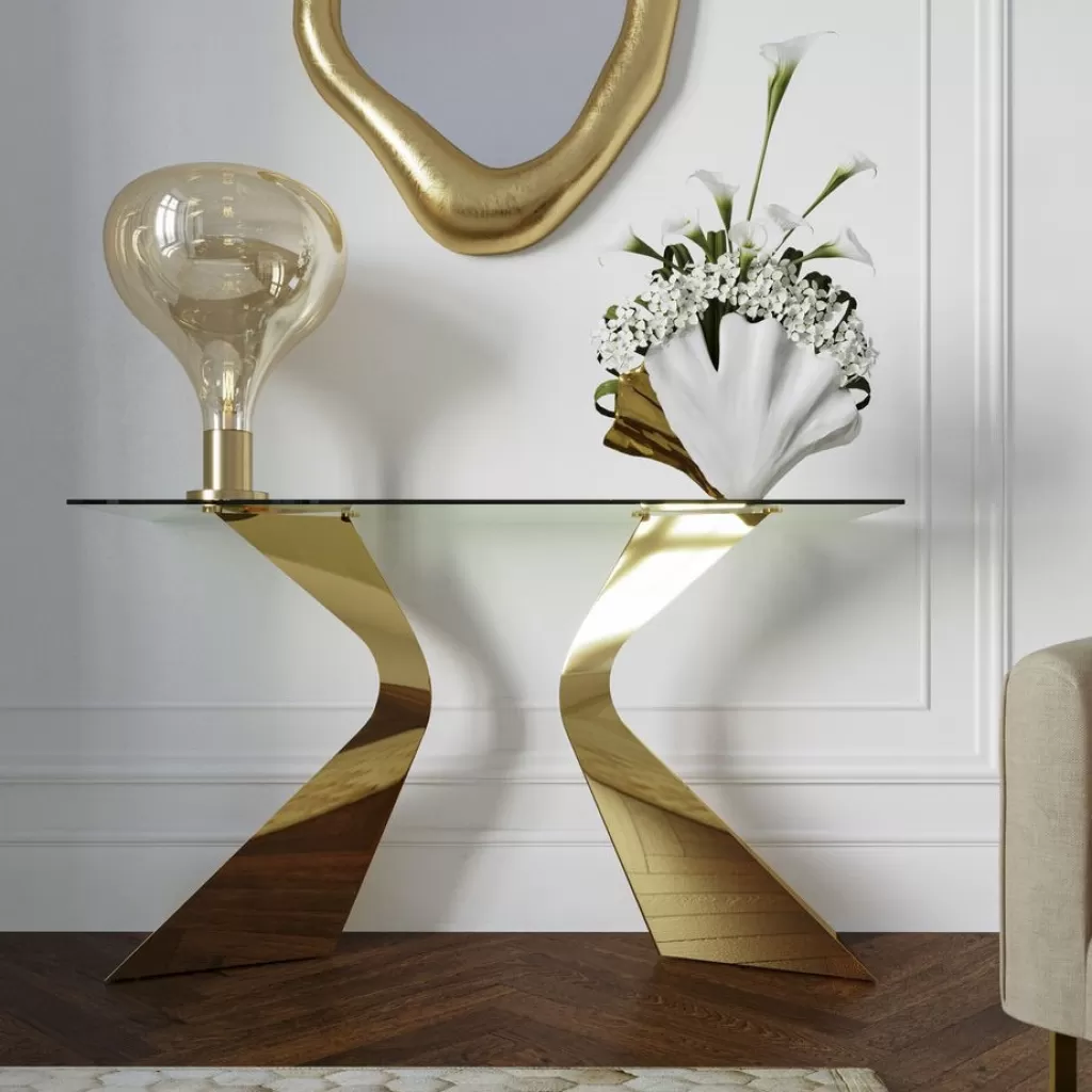 Konsolipöydät Ja Sivupöydät>KARE Design Gloria Konsolipöytä, Kulta