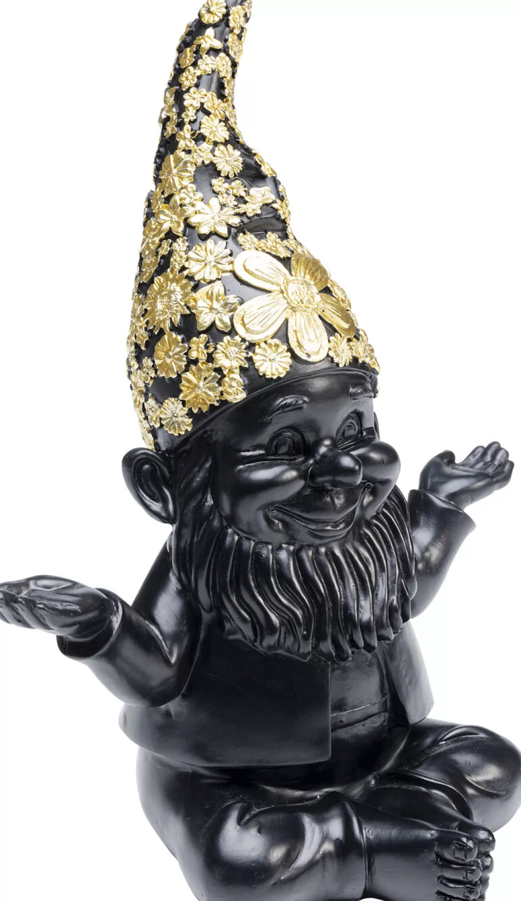 Koriste-Esineet>KARE Design Gnome Meditation Tonttu Koriste-esine, Musta/kulta 19cm