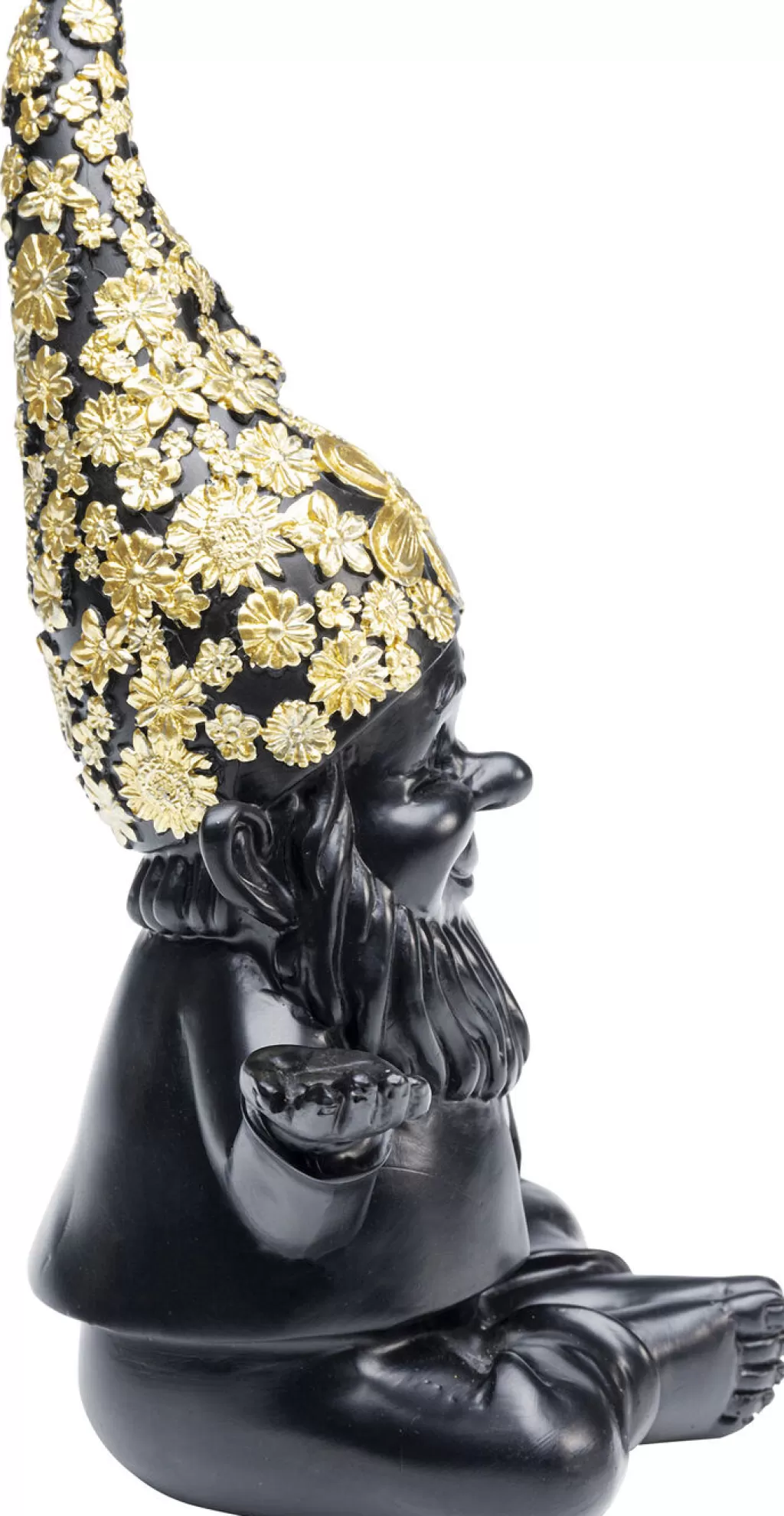 Koriste-Esineet>KARE Design Gnome Meditation Tonttu Koriste-esine, Musta/kulta 19cm