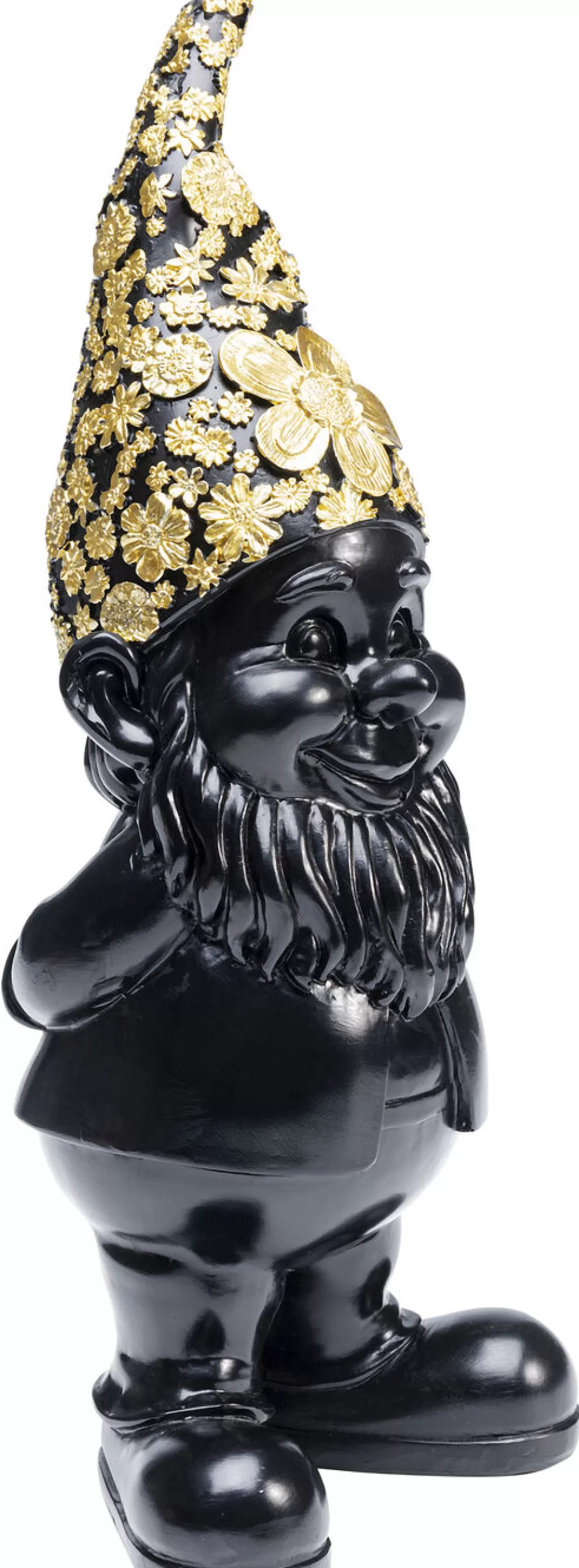 Koriste-Esineet>KARE Design Gnome Standing Tonttu Koriste-esine, Musta/kulta 30cm